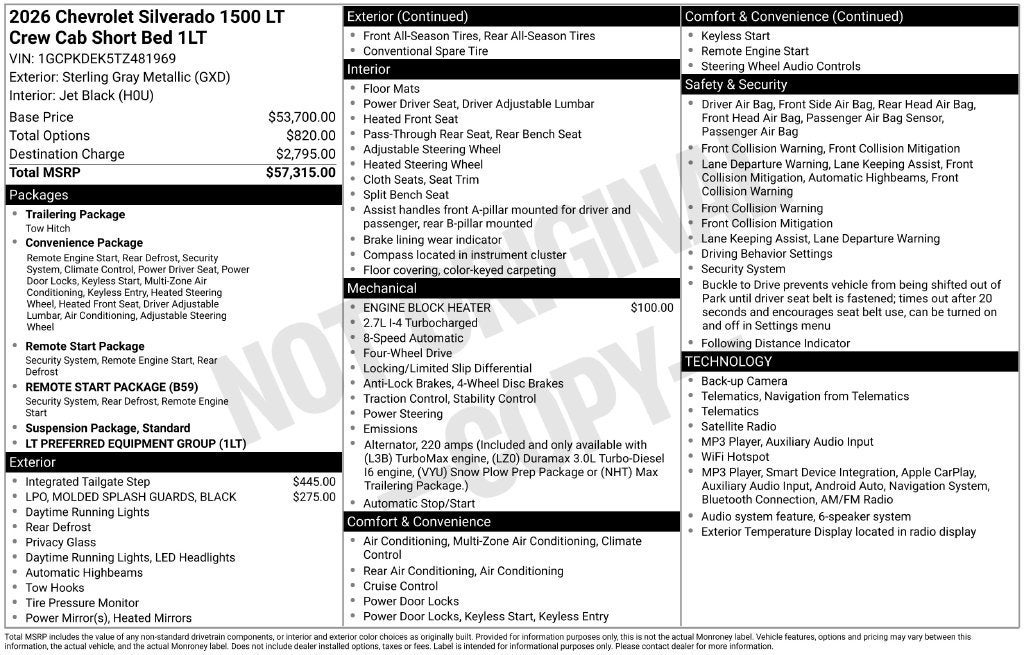 2026 Chevrolet Silverado 1500 LT