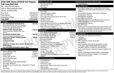 2026 GMC Sierra 3500 HD SLE