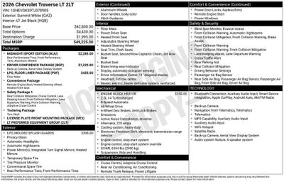 2026 Chevrolet Traverse LT