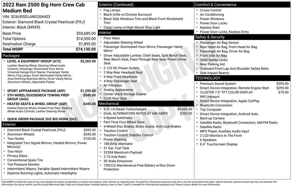 2022 RAM 2500 Big Horn