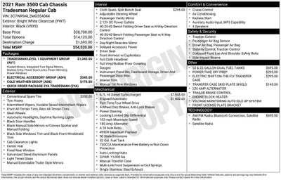 2021 RAM 3500 Chassis Cab Tradesman
