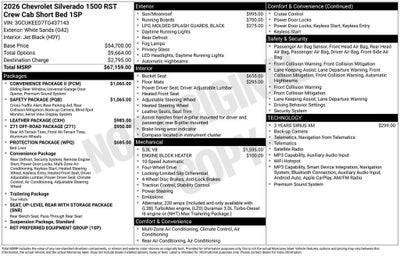 2026 Chevrolet Silverado 1500 RST