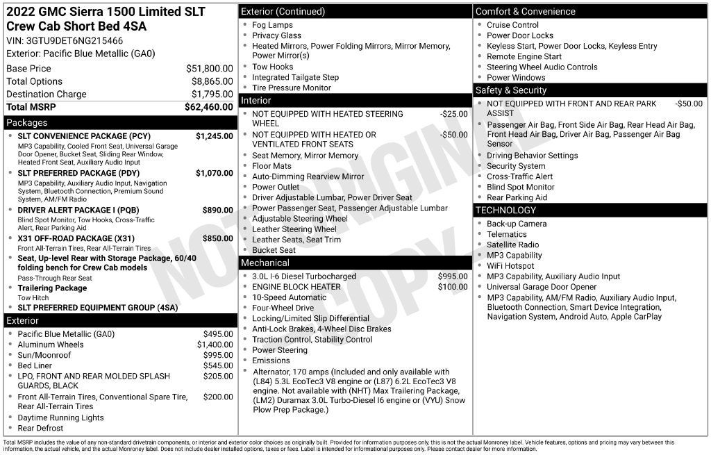 2022 GMC Sierra 1500 Limited SLT